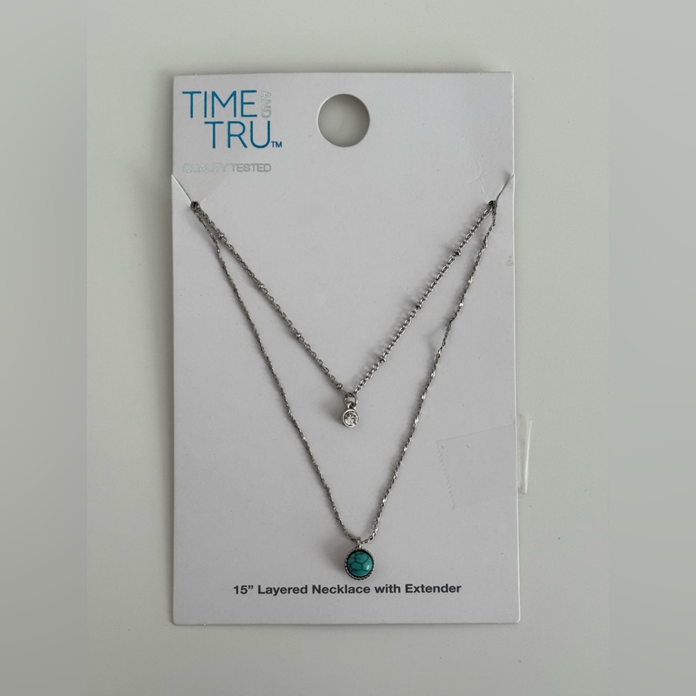 Time And Tru 15" Layered Necklace with Extender